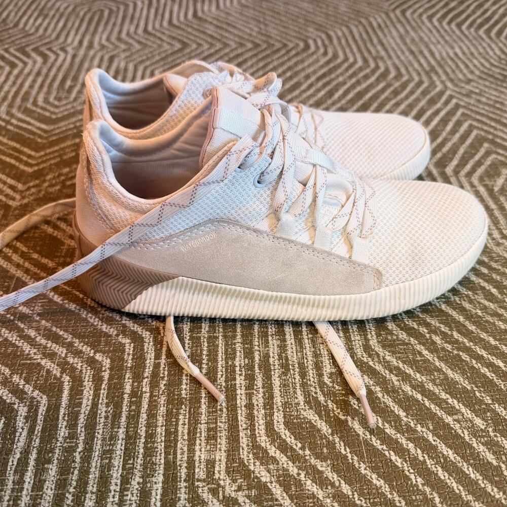 Sorel Out N About Plus Lace Sneakers Women’s 7 Sea Salt White Waterproof NL4090